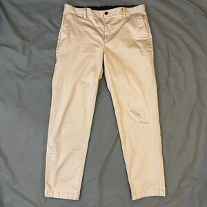 The Savile Row Chino Pants Mens Flex Actual 36x31 Beige Khaki Stretch